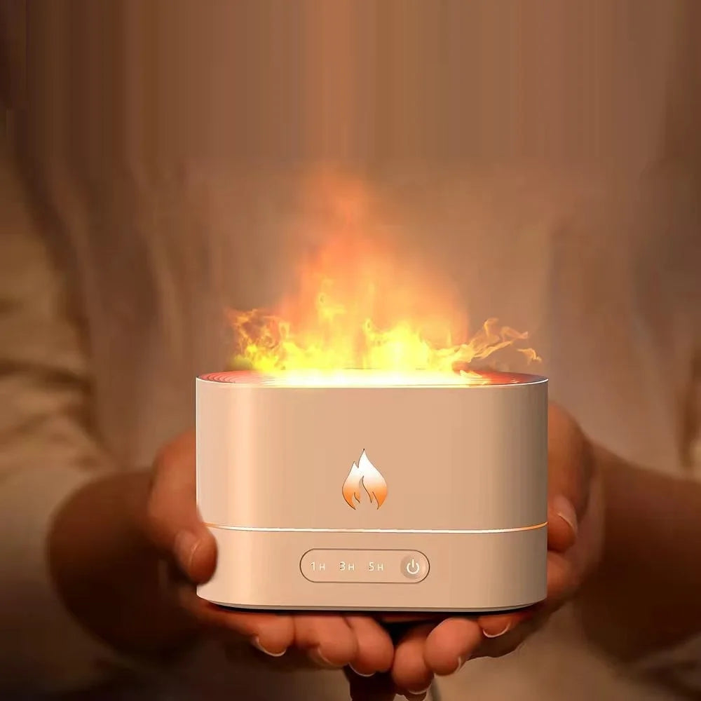 USB Aroma Diffuser Air Humidifier Ultrasonic Cool Mist Maker Air Freshener Fogger Led Essential Oil Flame Lamp Difuser Atomizer