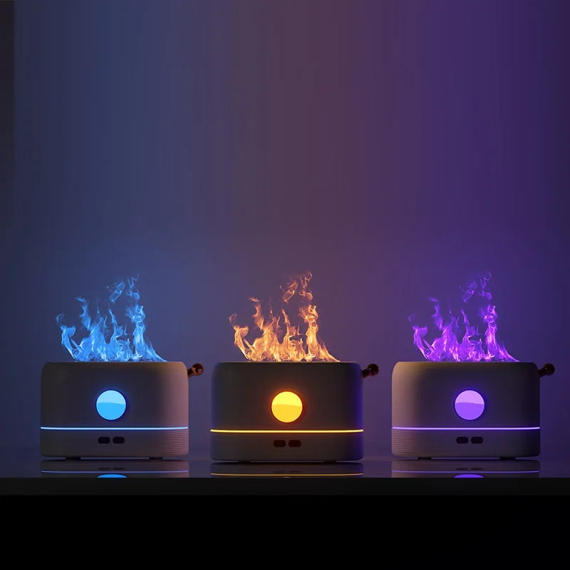 USB Aroma Diffuser Air Humidifier Ultrasonic Cool Mist Maker Air Freshener Fogger Led Essential Oil Flame Lamp Difuser Atomizer
