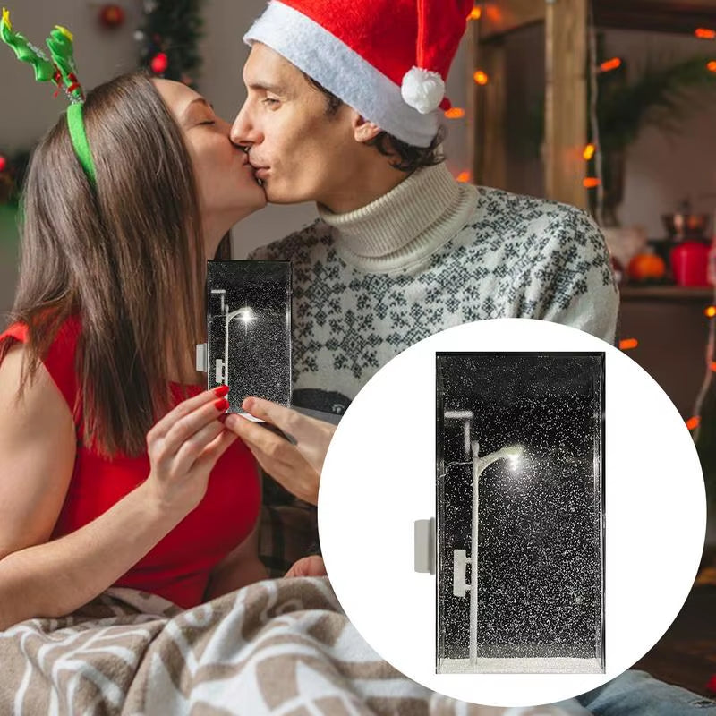 Snowy Night Street Lamps Handmade Snow Night Light Material Kit Street Lamps Light-Up Kit Christmas Night Lights Decorations