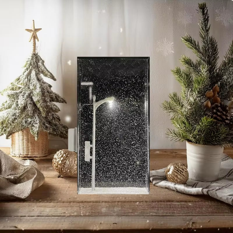Snowy Night Street Lamps Handmade Snow Night Light Material Kit Street Lamps Light-Up Kit Christmas Night Lights Decorations
