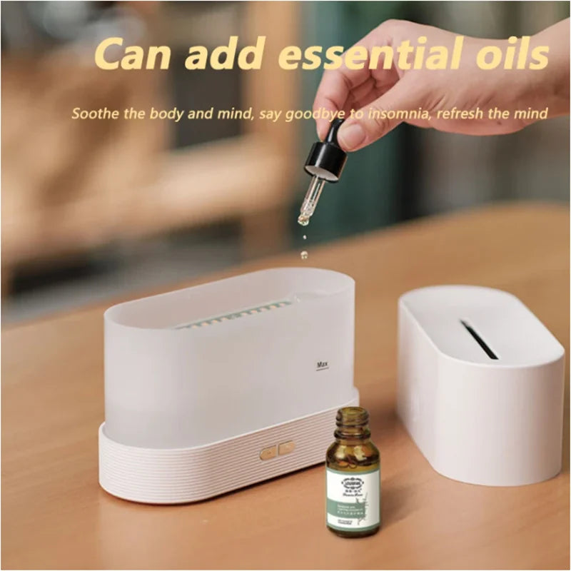 USB Aroma Diffuser Air Humidifier Ultrasonic Cool Mist Maker Air Freshener Fogger Led Essential Oil Flame Lamp Difuser Atomizer