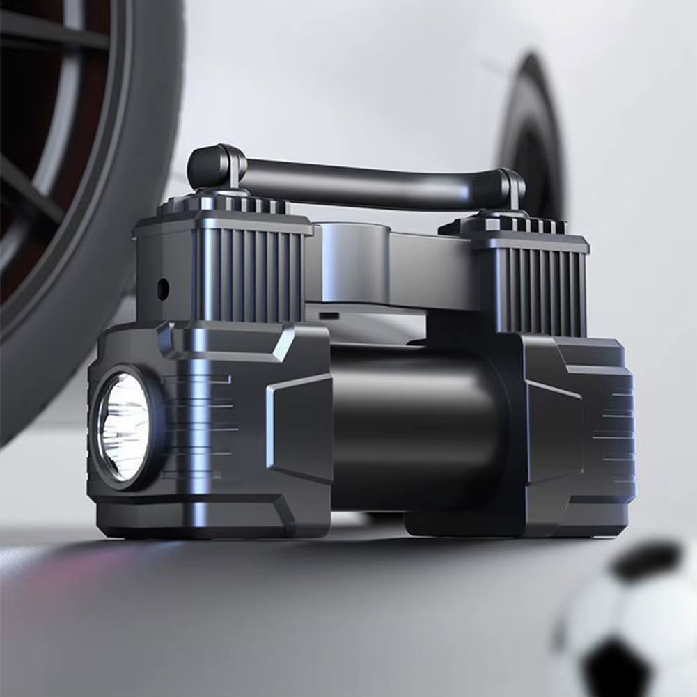 Car Tire Pump Auto Air Compressor with LED Light 12V Portable Auto Air Pump up to 150 PSI Vacuum Tire Pump Car Accessories