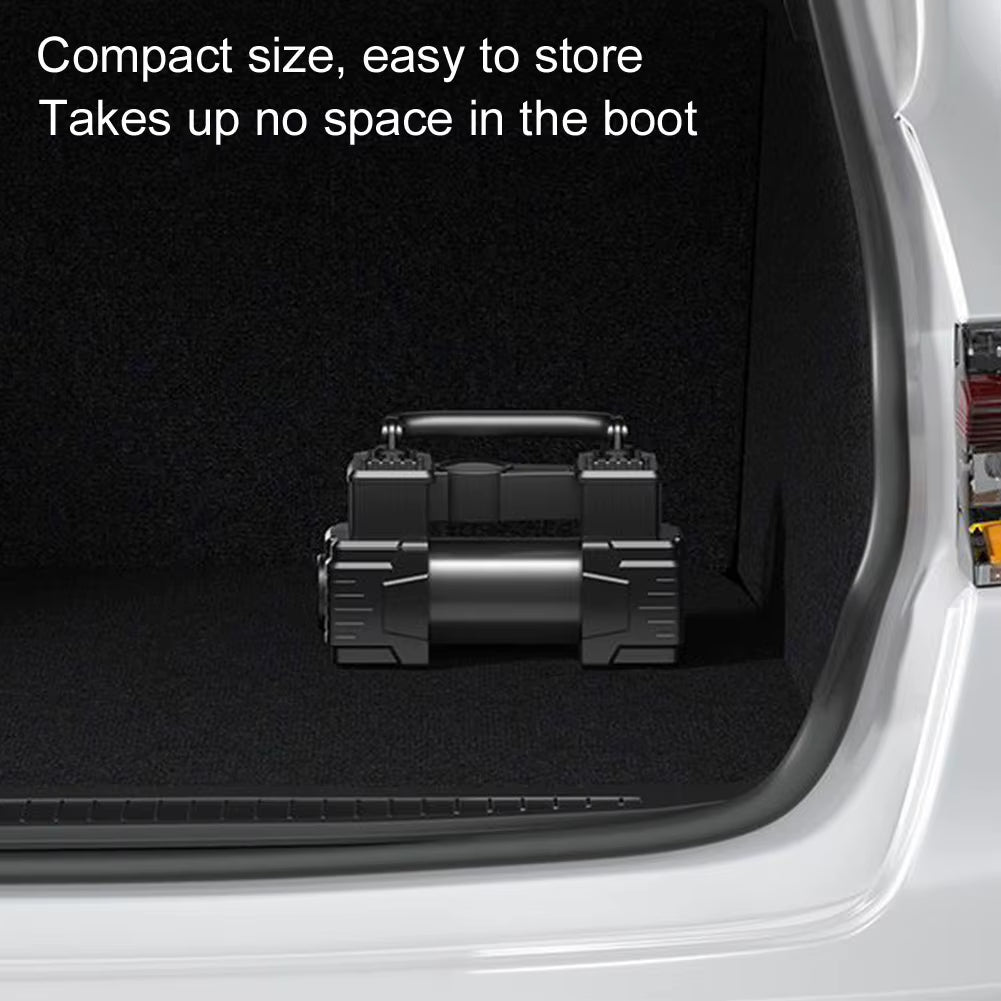 Car Tire Pump Auto Air Compressor with LED Light 12V Portable Auto Air Pump up to 150 PSI Vacuum Tire Pump Car Accessories