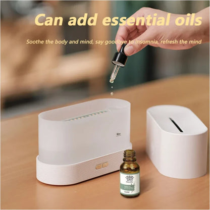 USB Aroma Diffuser Air Humidifier Ultrasonic Cool Mist Maker Air Freshener Fogger Led Essential Oil Flame Lamp Difuser Atomizer