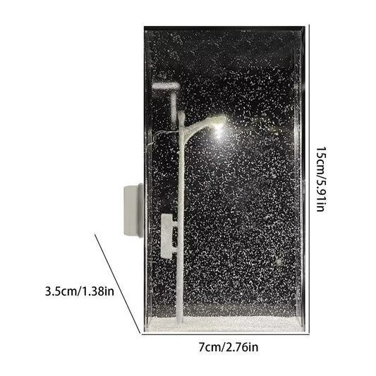 Snowy Night Street Lamps Handmade Snow Night Light Material Kit Street Lamps Light-Up Kit Christmas Night Lights Decorations