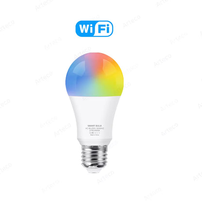 Tuya Wifi Smart Bulb Alexa Lamp 15W 18W Zigbee E27 RGB WW CW Smart Led Light Bulbs for Google Assistant Smart Life App Home Deco